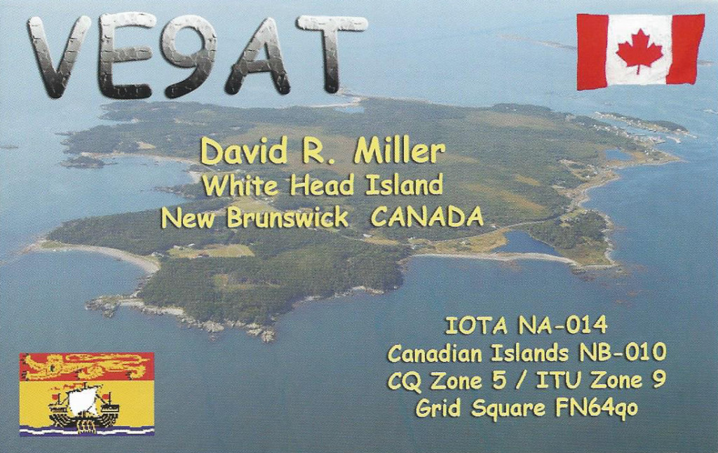 QSL VE9AT/B, White Head Island, New Brunswick, Canada K2SWL DX Blog